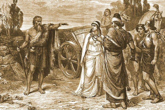 Elijah with Ahab and Jezebel