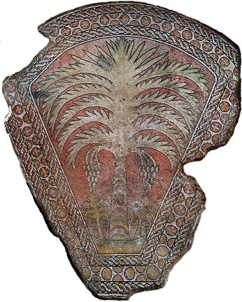 Palm tree mosaic in the Kathisma Church