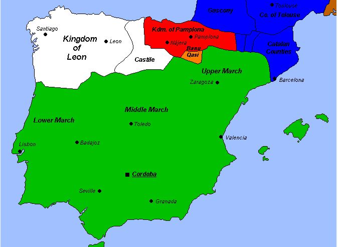 The Caliphate of Cordoba in 1000 CE