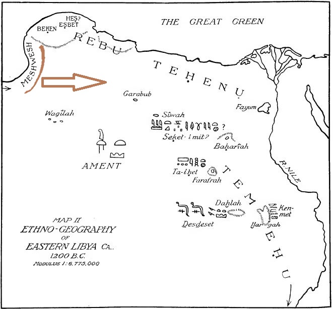 Map of Meshwesh kingdom